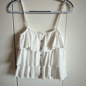 Promesa white layered tank size small.